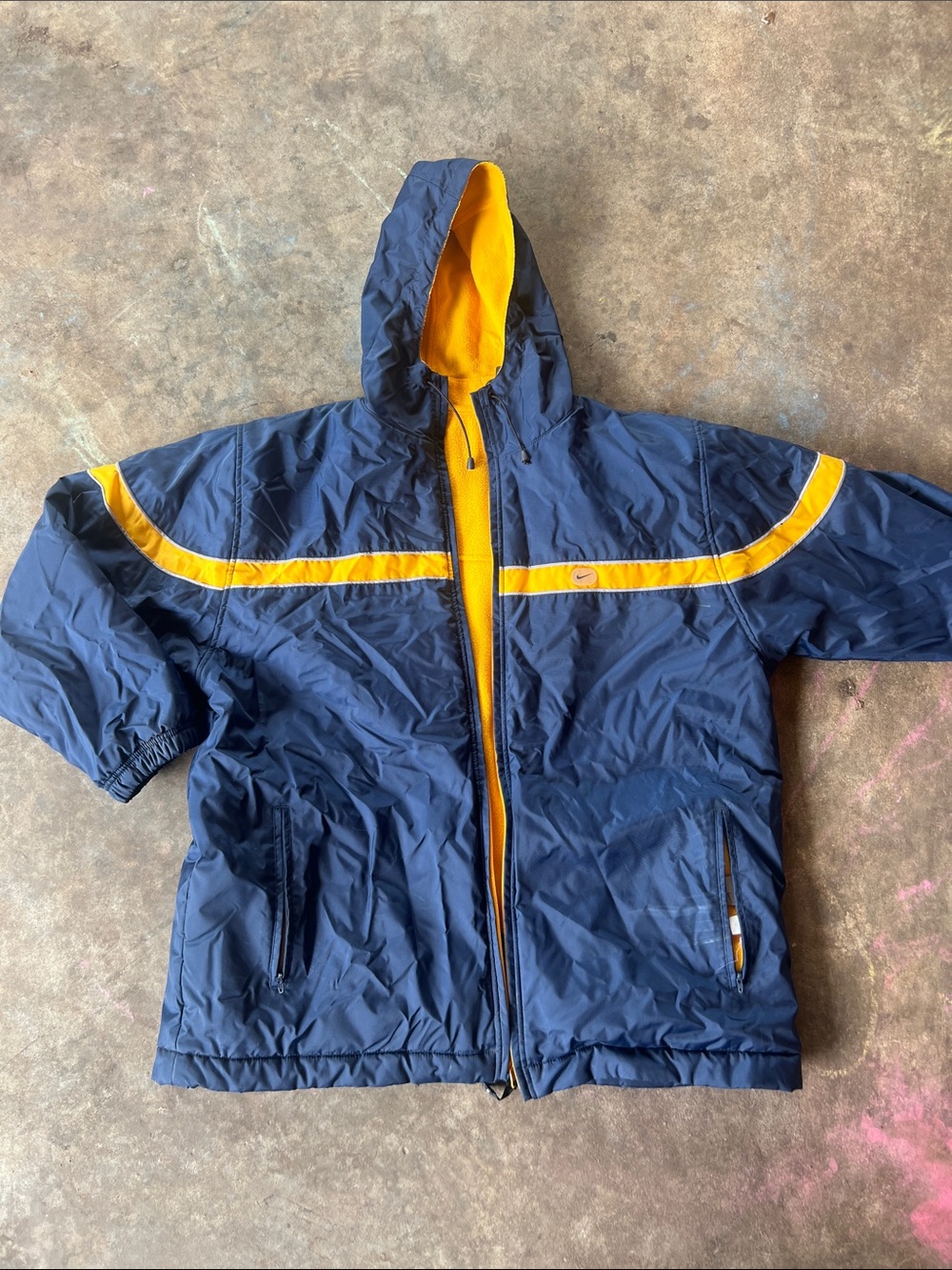 Vintage Nike Y2K 90s Reversible Zip up Fleece lined jacket Rare!